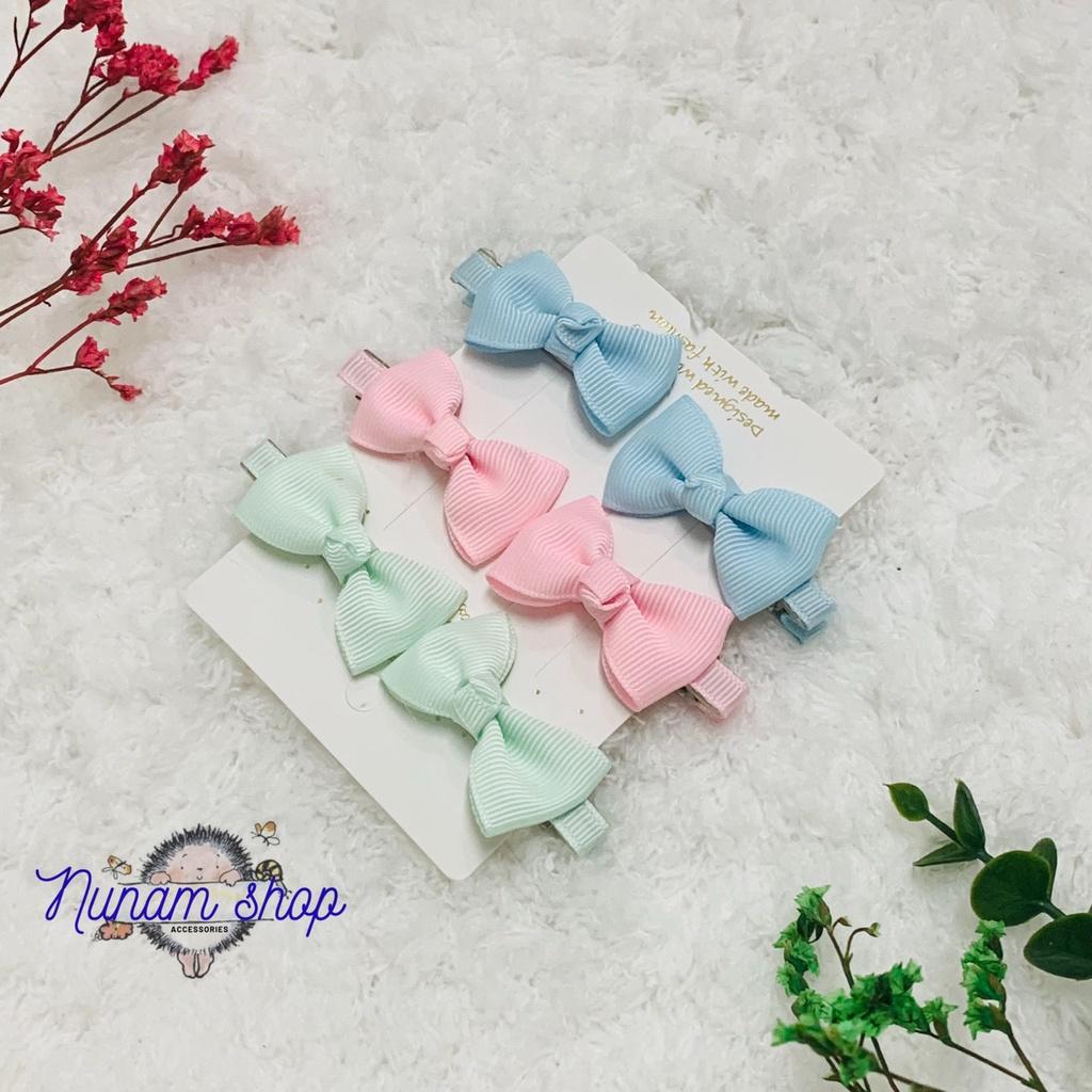 Set6 - kẹp nơ theo màu phối đồ siêu dễ thương-Nunam shop