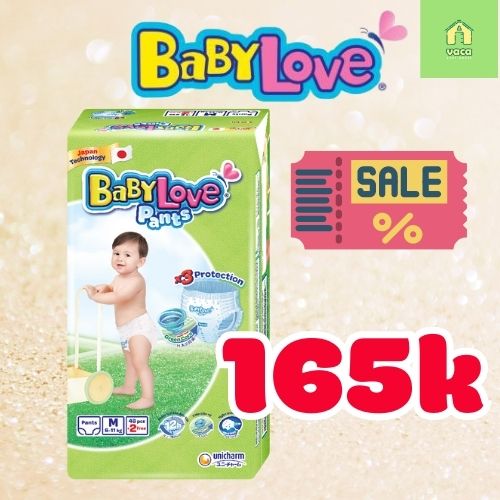 (Chính hãng) Tã bỉm quần Baby love đủ size M48/L48/XL48/XXL48 miếng