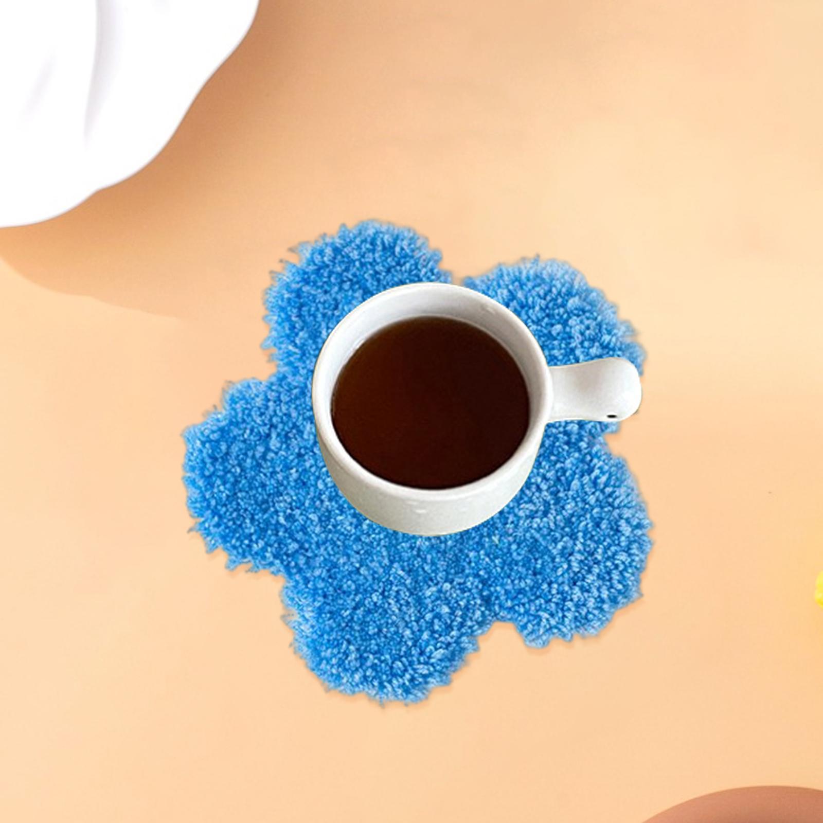 Punch Coaster Kit DIY Soft Yarn Thread Cup Mat for Starter Handcraft