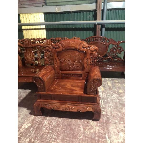 Bộ bàn ghế cuốn thư gỗ lim .