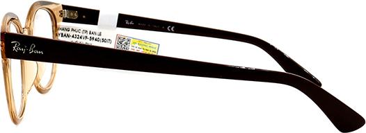 Gọng Kính Unisex Rayban RB4324VF 5940  nâu đỏ