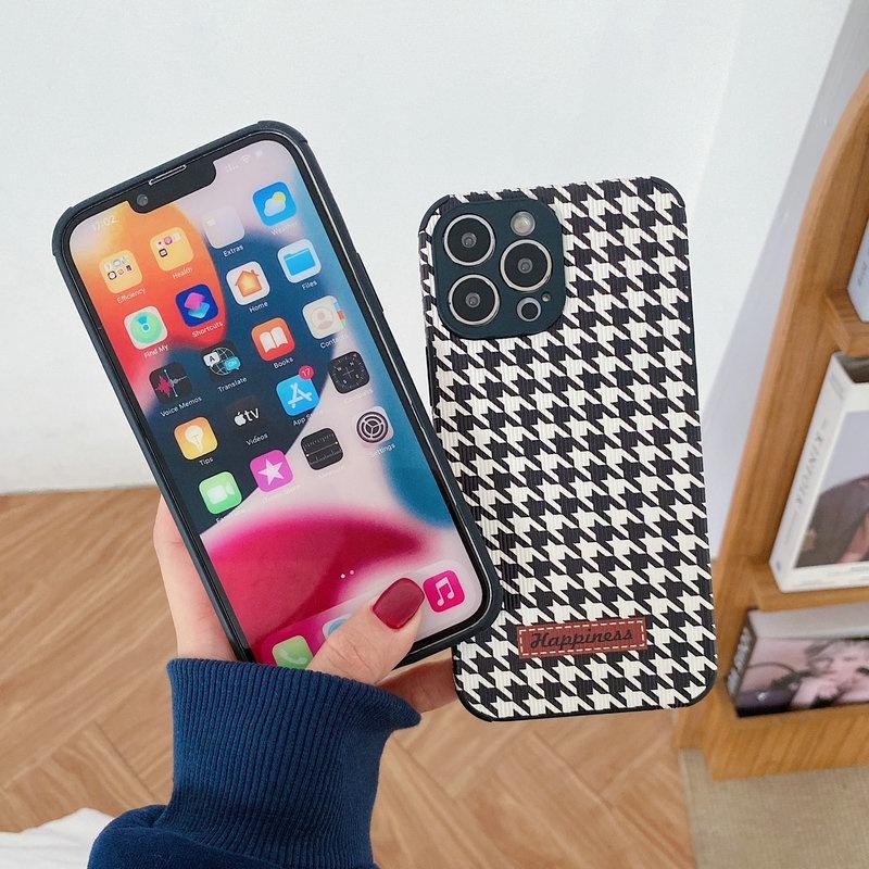 Case Xiaomi Redmi Note 10 10S 9S 9 8 Pro 4G 9A Poco M4 X3 GT F3 F2 M3 Pro 5G Soft Straight Edge Phone Case Precise Hole Motif Black Red Houndstooth