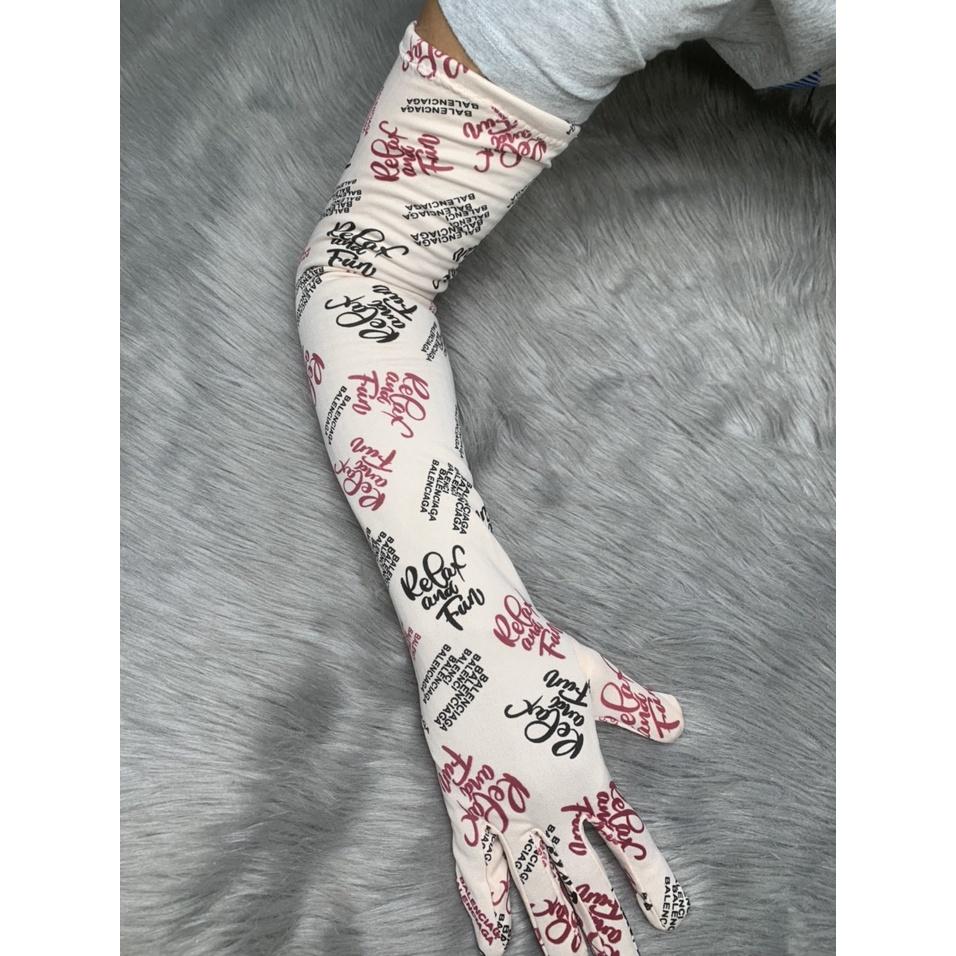 Combo 5 đôi Găng tay dài 65cm chống nắng bông ,co giãn vải thun thoáng mát , ảnh thật , bảo đảm giao đúng hàng