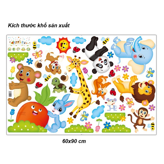 Decal dán tường trang trí phòng cho bé nhiều mẫu cực vui nhộn