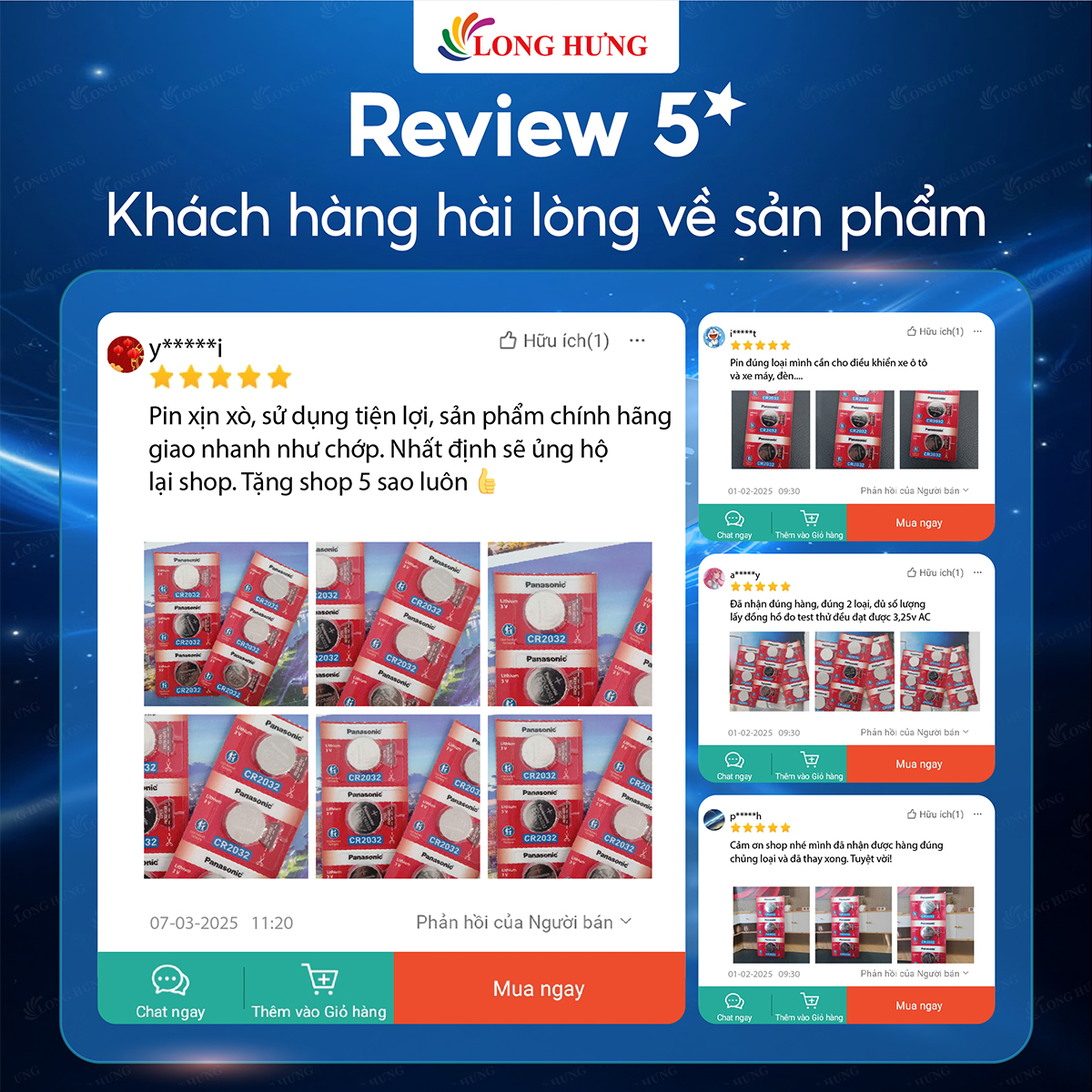 Pin nút Panasonic 3V CR-2032VN/5B (1 viên/3 viên/5 viên/10 viên/50 viên) - Hàng chính hãng