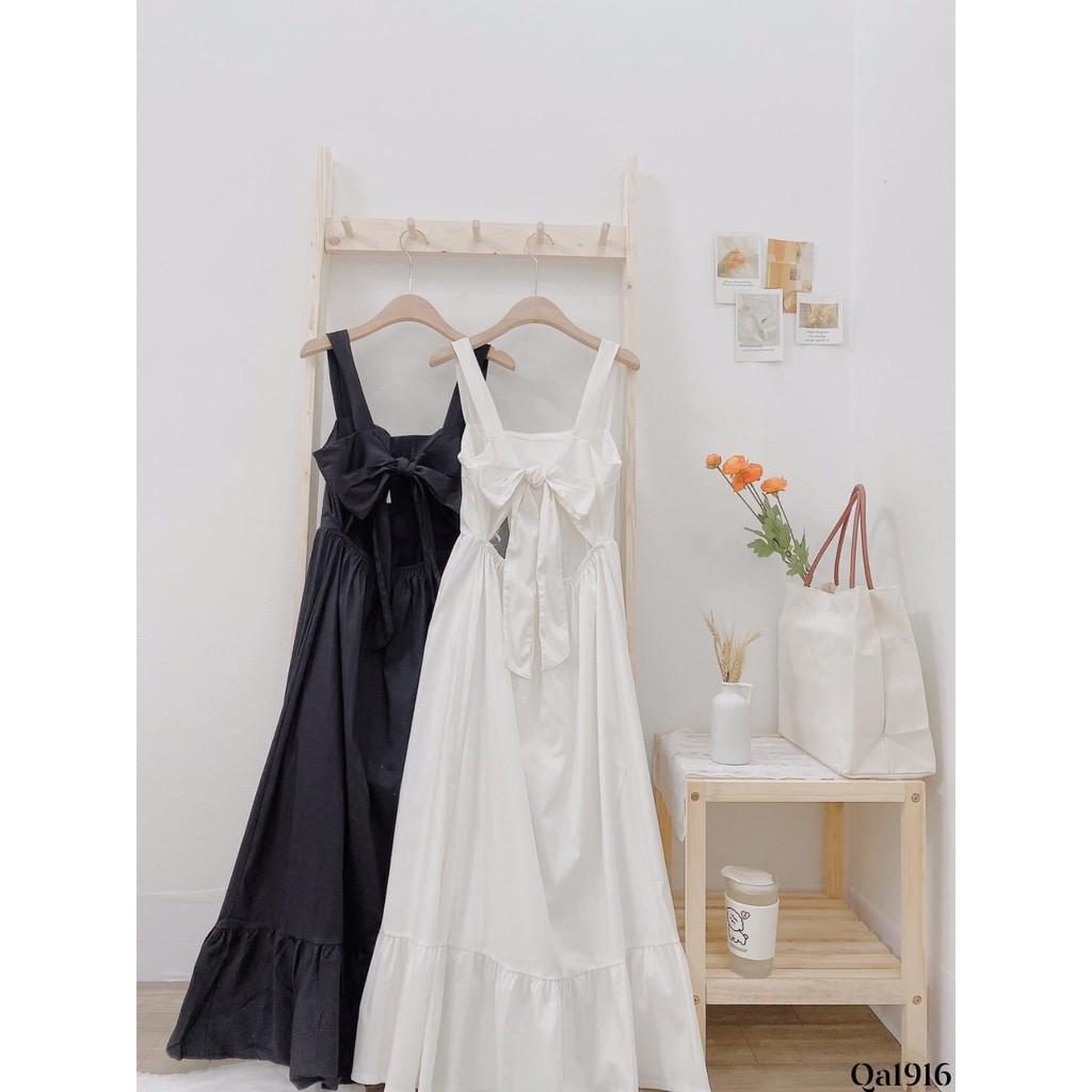 VÁY MAXI 2 DÂY HỞ LƯNG