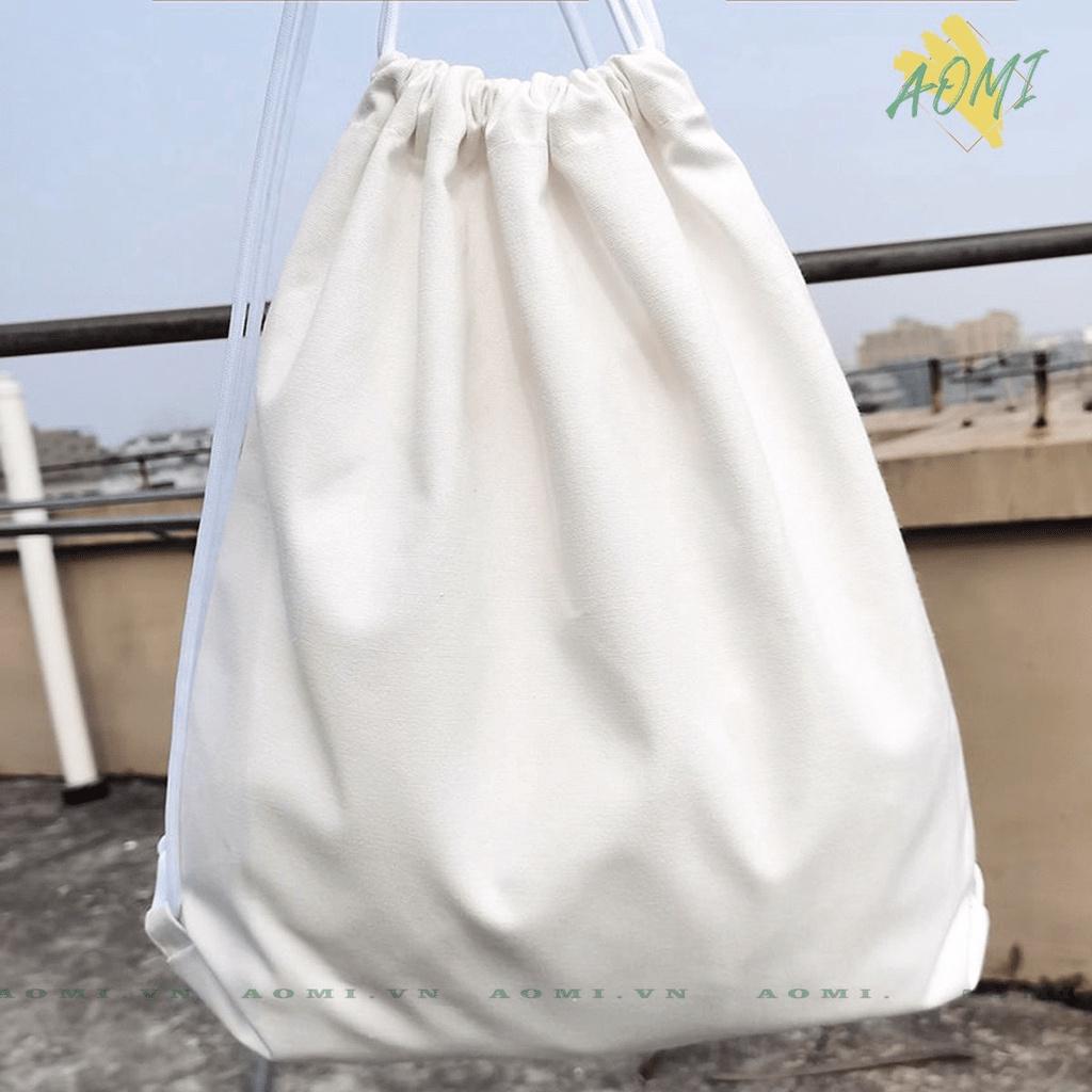 BALO MINI WE ARE BEAR AOMIVN DÂY RÚT NHỎ XINH UNISEX CHẤT CANVAS THỜI TRANG CUTE XINH ĐẸP TIỆN ÍCH DẠO P