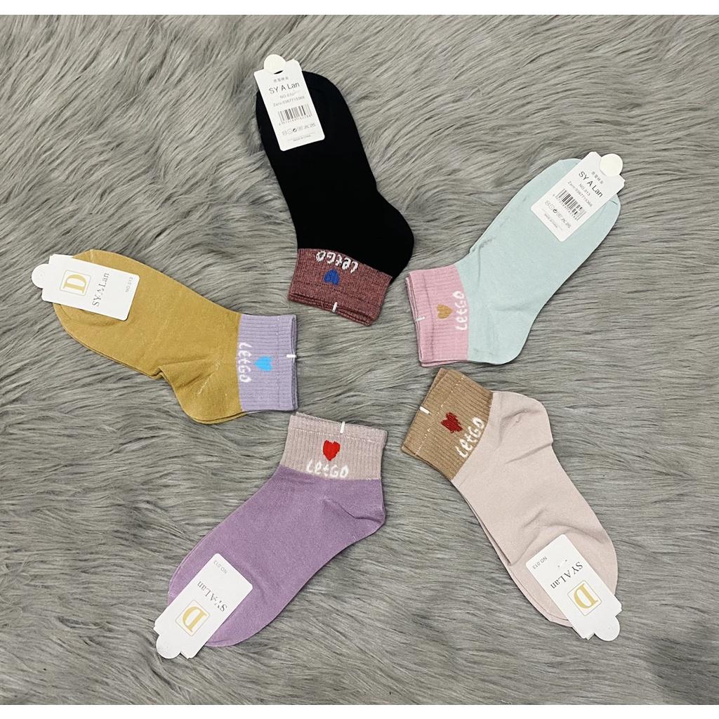 Combo 5 và 10 đôi vớ nữ hình cổ lửng , thun COTTON 100%, giao nhiều hình và màu giao ngẫu nhiên , ảnh thật