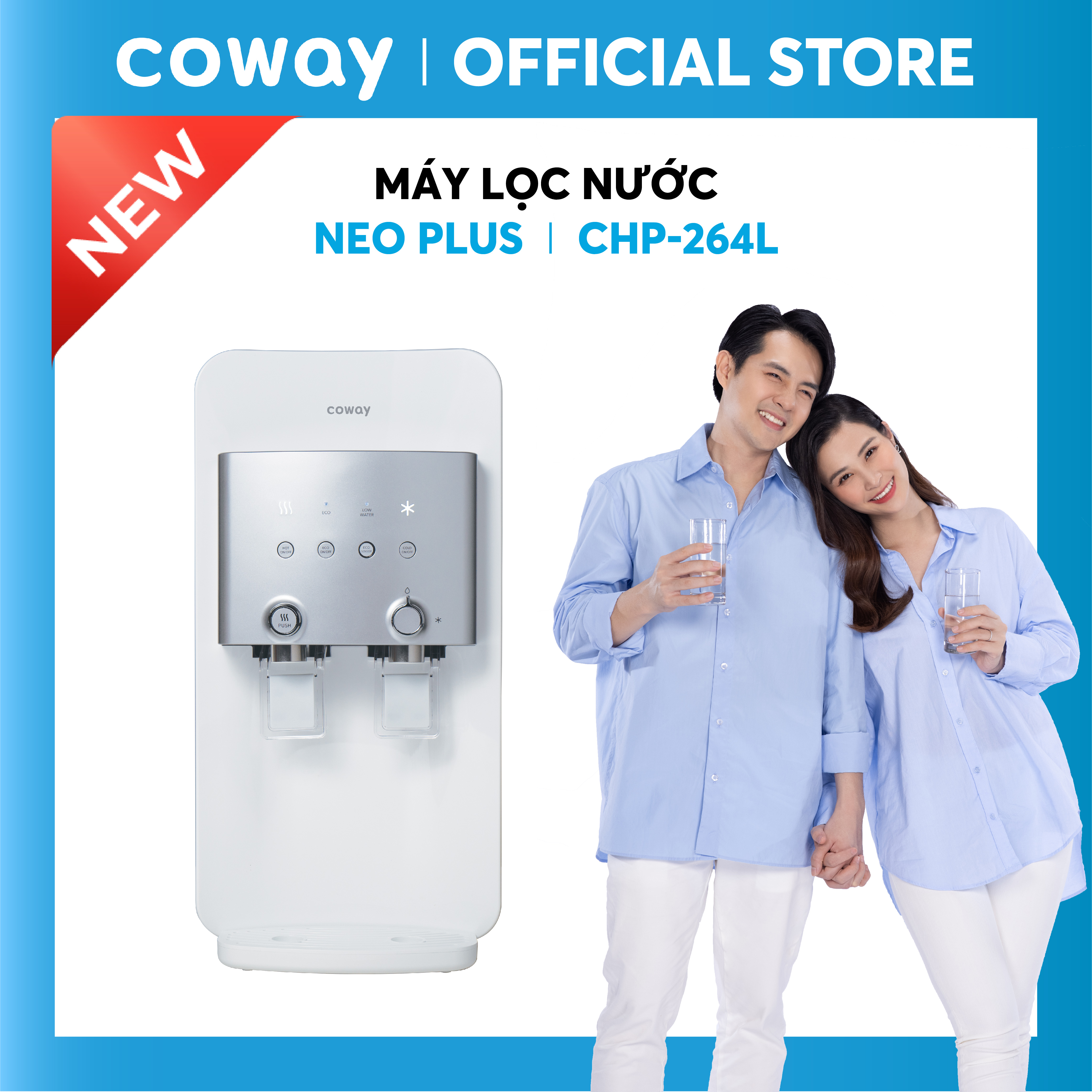 Máy lọc nước nóng lạnh Coway Neo Plus CHP-264L - Hàng chính hãng