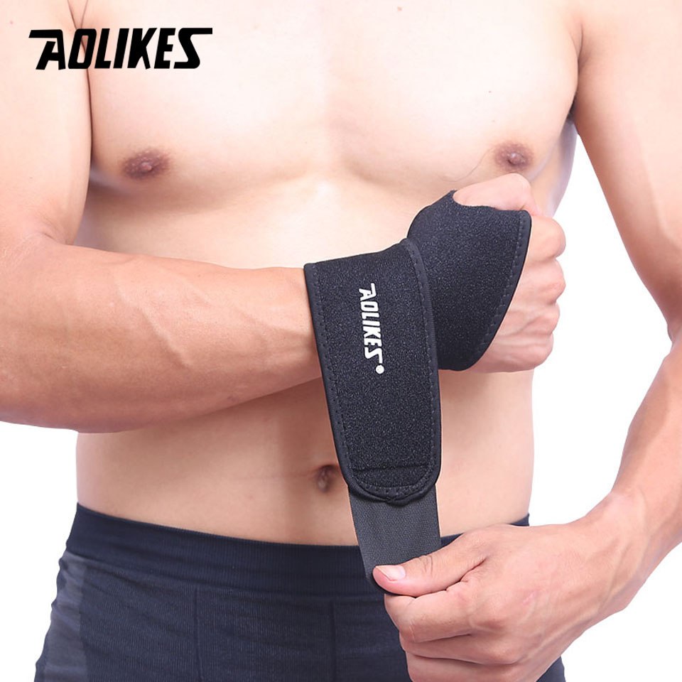 Quấn Nẹp Cổ Tay Bảo Vệ Hỗ Trợ Xương Ống Khớp Cổ Tay Khi Tập Gym, Chơi Thể Thao Pressure Adjustable Wrist Support AOLIKES YE-7937 (1 chiếc)