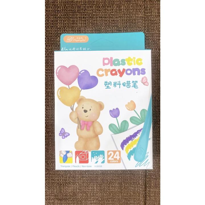 Bộ Sáp Màu Hữu Cơ Crayons 24 Bút Cho Bé Tập Vẽ Tập Tô