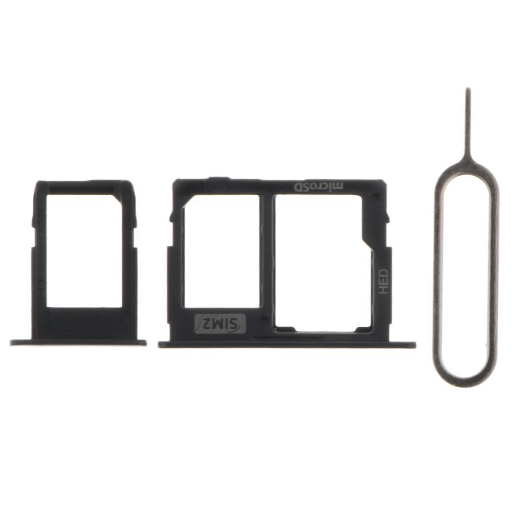 Sim Card Tray Holder Micro SD Slot Replacement For Samsung Galaxy J530 Black