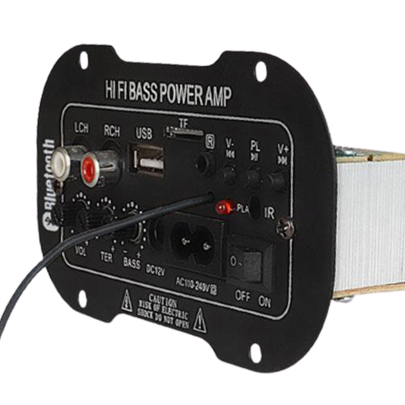 220V Bluetooth Power Amplifier Hi-Fi Bass Mono Digital Mini Amp Radio TF/USB Car Mini Power Amplifier