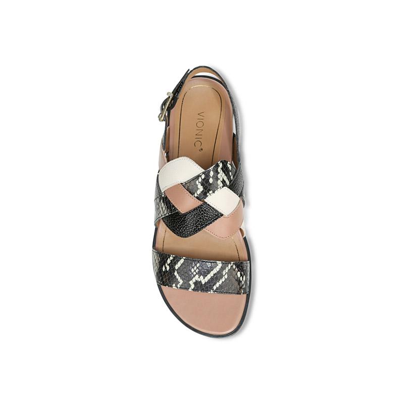 Giày Sandal Nữ VIONIC Kendra Ray Snk Lthr BLACK BROWN