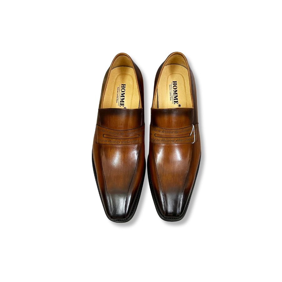 Giày Homme Napoli - Patina Loafer Lather Dress Shoes