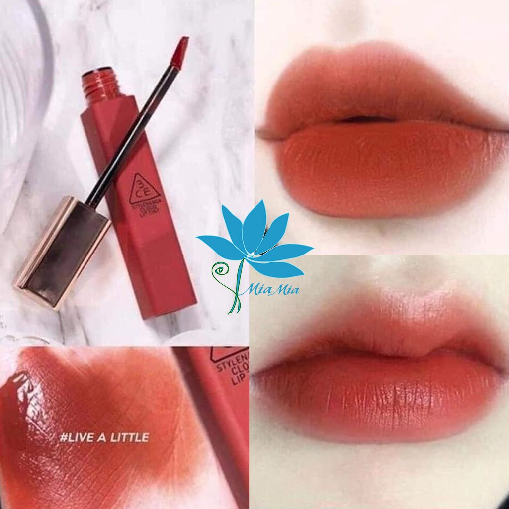 Son Kem Lì 3CE Cloud Lip Tint Live A Little Màu Đỏ Đất Ấm Áp [NHẬP KHẨU CHÍNH HÃNG CHECK HIDDEN TAG]