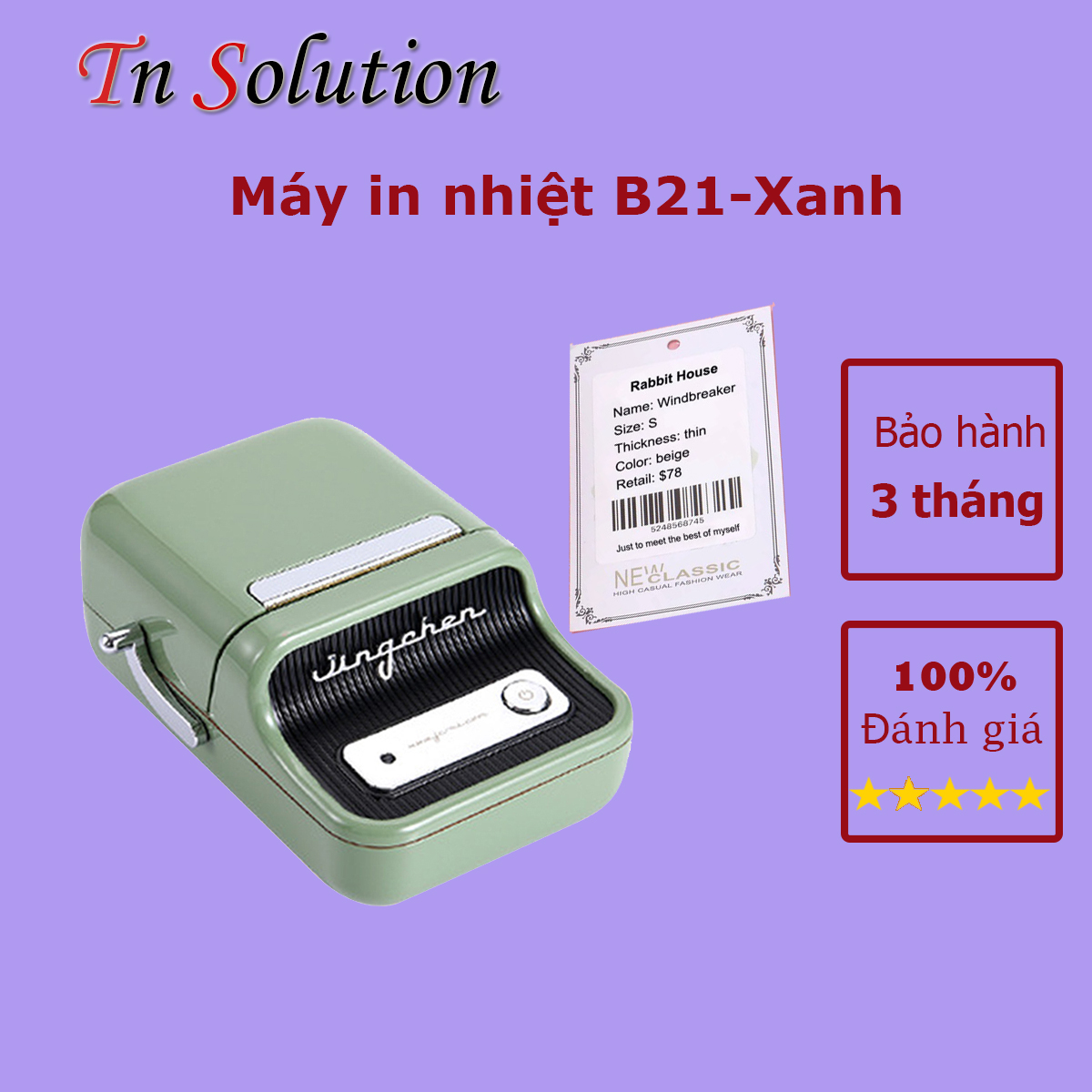 Máy In Nhiệt  B21 Buetooth Không Dây Cầm Tay dùng cho các shop bán hàng