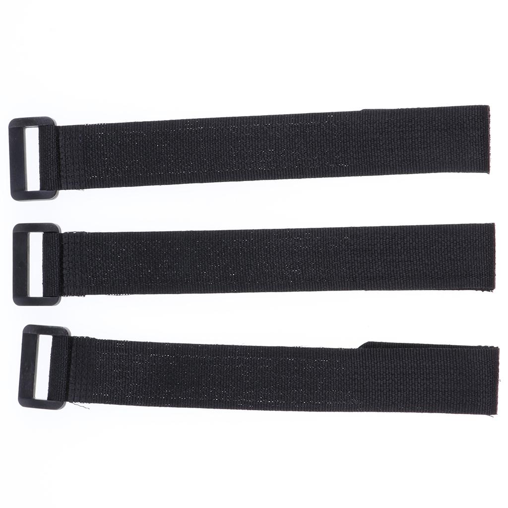 2x10 Pcs Fishing Rod Belt Bands Ties Straps Magic Sticker black