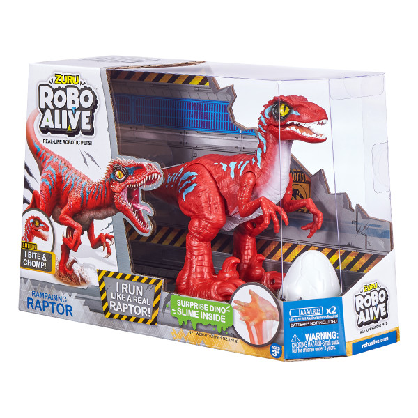 Đồ chơi ROBO ALIVE Khủng long Raptor nhanh nhẹn_Đỏ 25289/RED