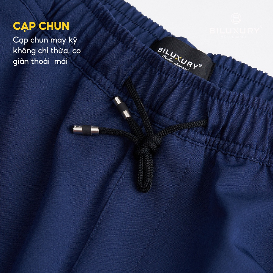 Combo 2 Quần Short Gió  6QDGT003 Biluxury Vải Thoáng Mát Không Nhăn Có Túi Tiện Lợi