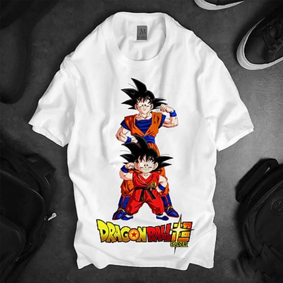 Áo thun Nam Nữ Không cổ CHA CON GOKU MSOP-29 mẫu mới cực đẹp, có size bé cho trẻ em / áo thun Anime Manga Unisex Nam Nữ, áo phông thiết kế cổ tròn basic cộc tay thoáng mát