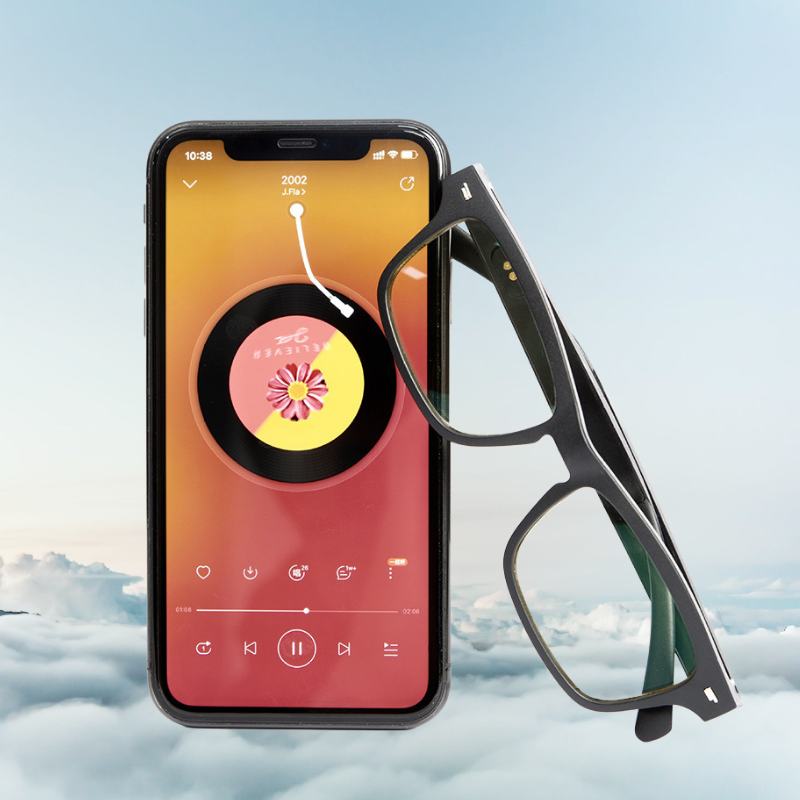 Mắt Kính Tích Hợp Tai Nghe Bluetooth Không Dây Nghe Nhạc Nhận Cuộc Gọi Rảnh Tay EYEWEAR