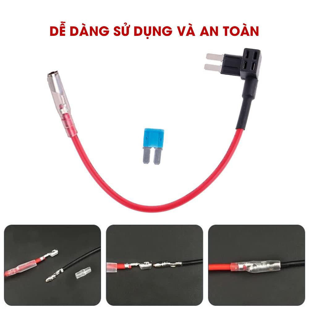 Dây cầu chì cắm thêm xe ô tô Vinfast Lấy điện ACC, REM điện camera hành trình, loa sub, dsp