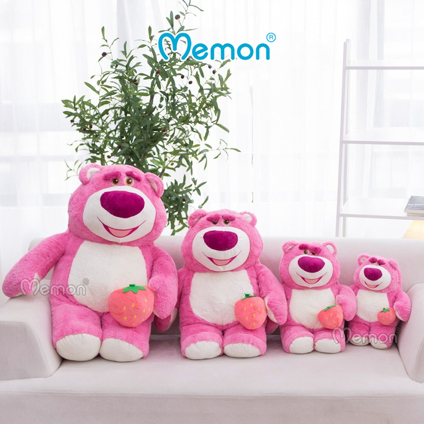 Gấu Bông Lotso Hugging Bear Cầm Dâu 35cm-70cm Cao Cấp Memon