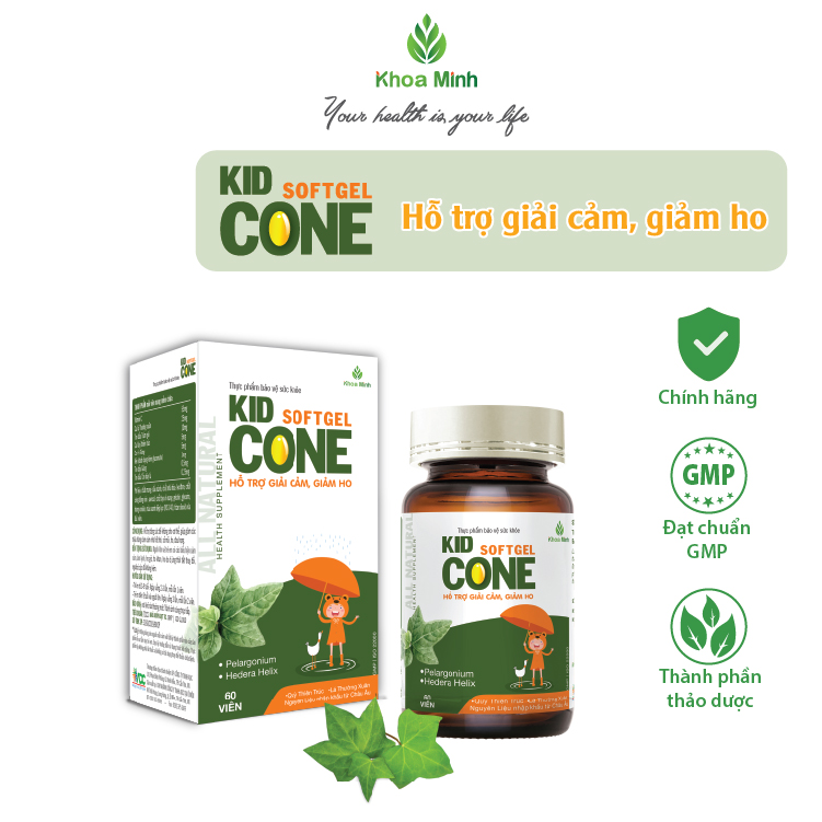 Kidcone softgel hộp 60 viên