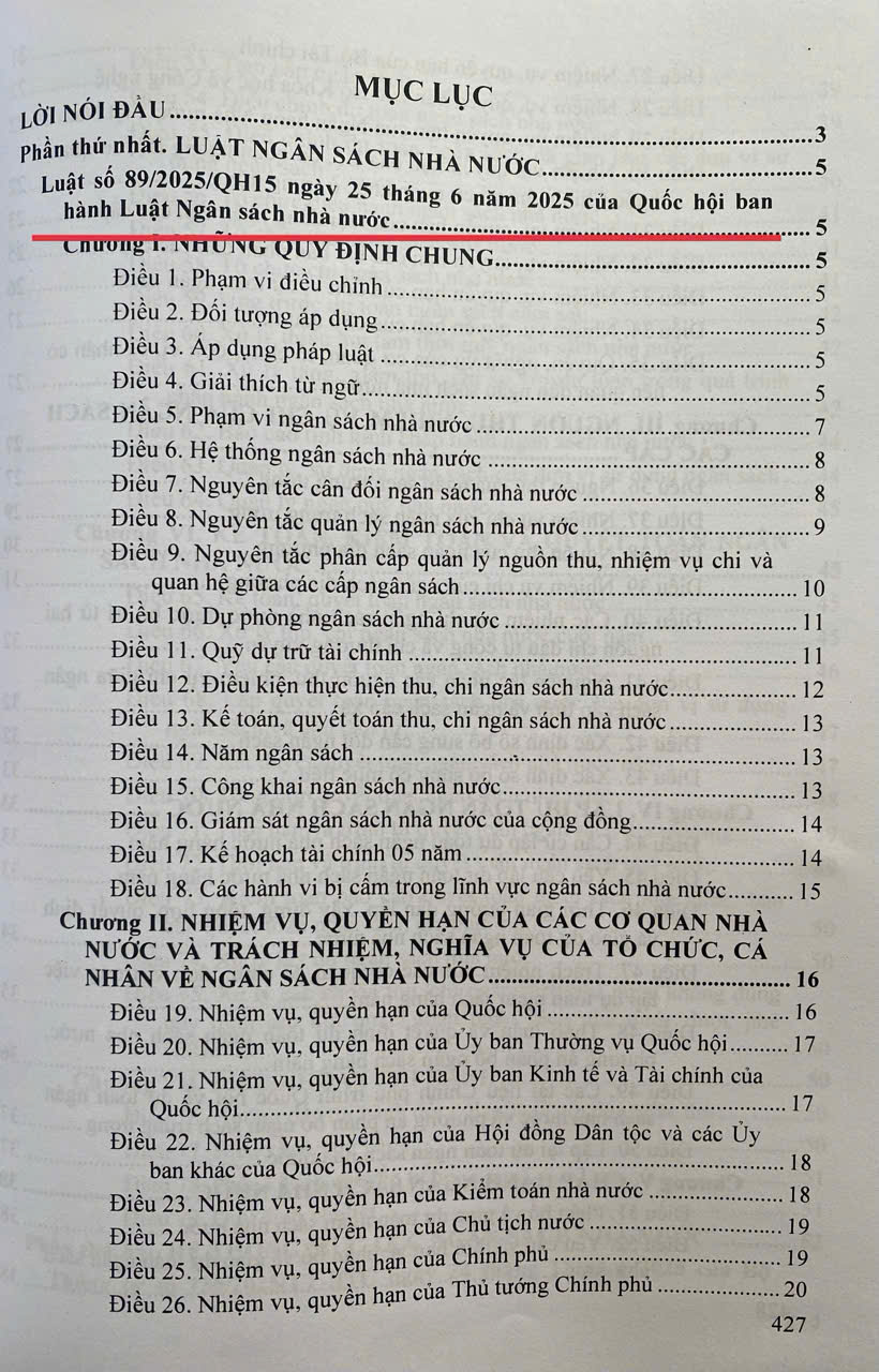 Hệ Thống Mục Lục Ngân Sách Nhà Nước ( Theo Thông Tư Số 130/2025/TT-BTC)