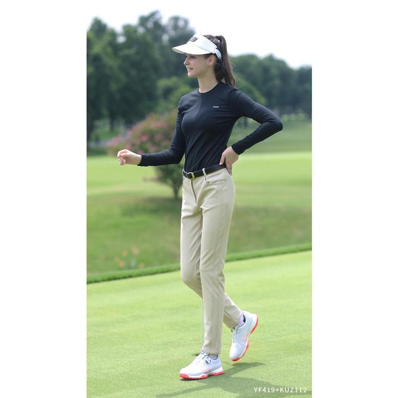 Quần dài nữ đánh Golf chính hãng PGM - KUZ112 - Chất liệu 77 % nylon + 23% sapndex cao cấp, bền đẹp