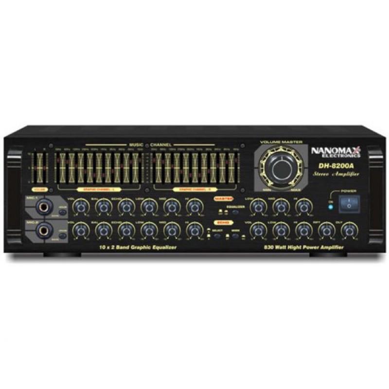 Amply Karaok tích hợp EQ Nanomax DH-8200A. 12 sò lớn Toshiba - Hàng Chính Hãng