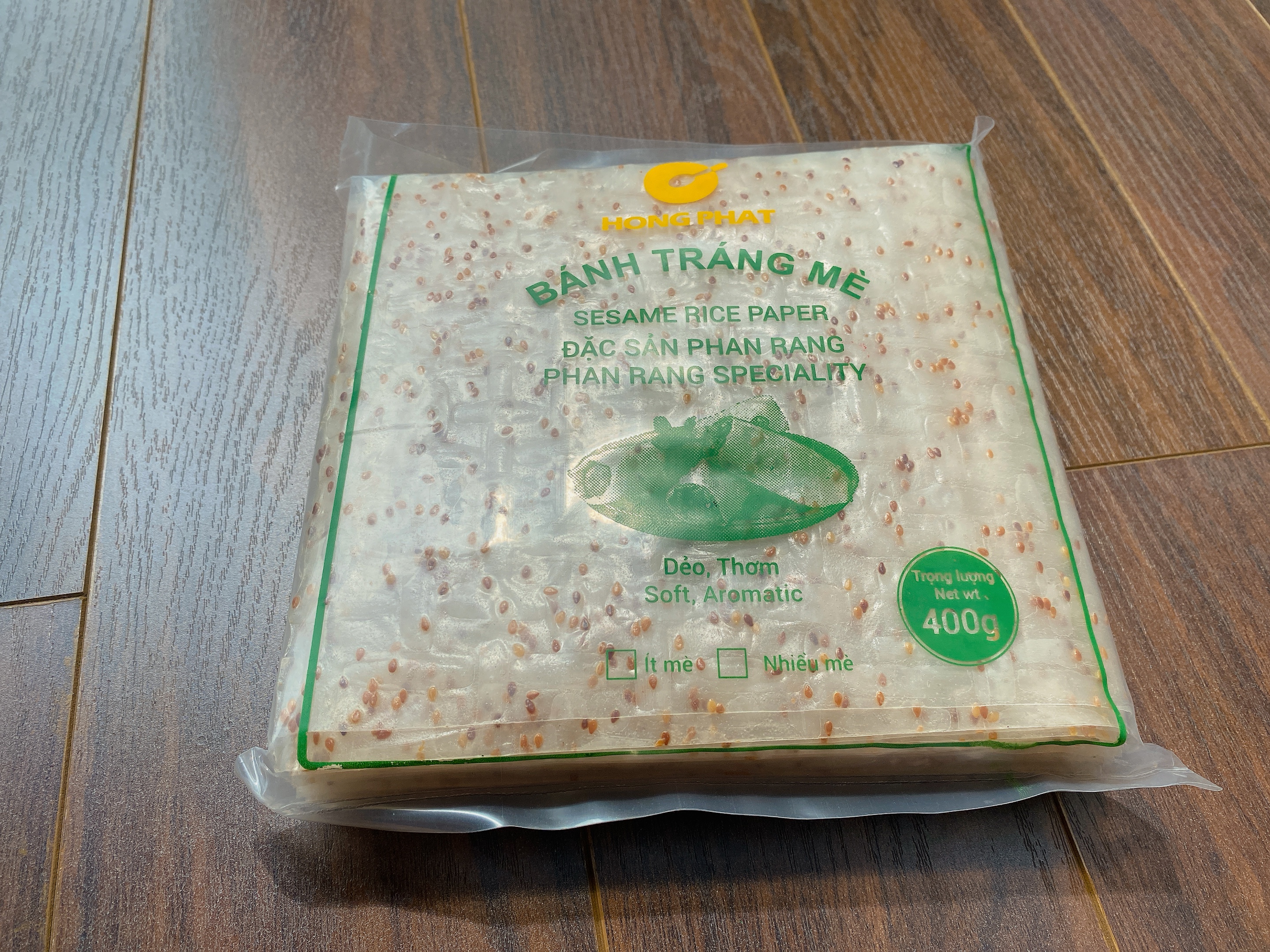 Combo 10 Bánh tráng mè 400g/gói (Bánh tráng mè, bánh tráng gỏi cuốn mè Hồng Phát đặc sản Phan Rang)