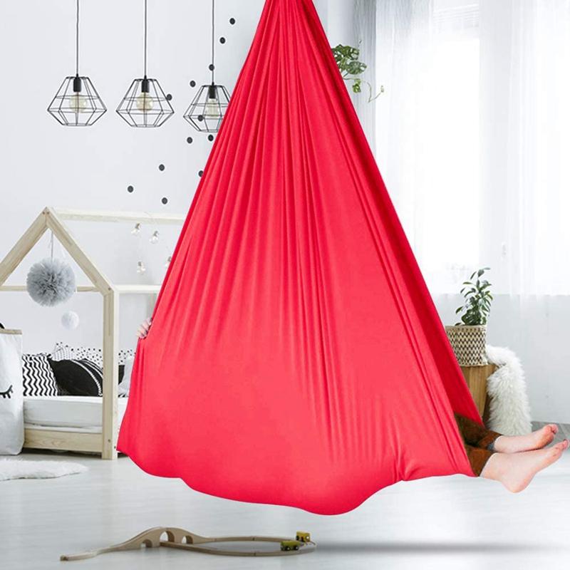 Trị Liệu Xoay Dành Cho Trẻ Em Treo Võng Đầm Ôm Ấp Trong Nhà Võng Ngoài Trời Cho Bé Cảm Giác Tích Hợp Đỏ