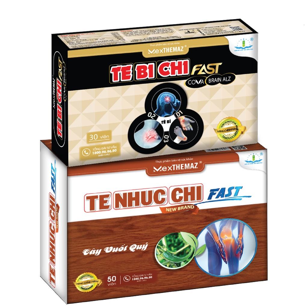 Bộ Sản Phẩm Giảm Đau Xương Khớp, Tê Bì Chân Tay, Đau Mỏi Vai Fast 30 Viên + Tê Nhức Chi Fast 50 Viên
