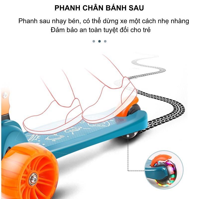 Xe trượt Scooter BaBy BaBy an toàn cho bé 3 bánh to phát sáng vĩnh cửu chịu lực