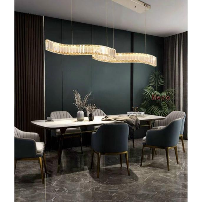Đèn thả bàn ăn phale dài tiêu chuẩn luxury K9.Bảo hành 24 tháng, đèn decor hiện đại