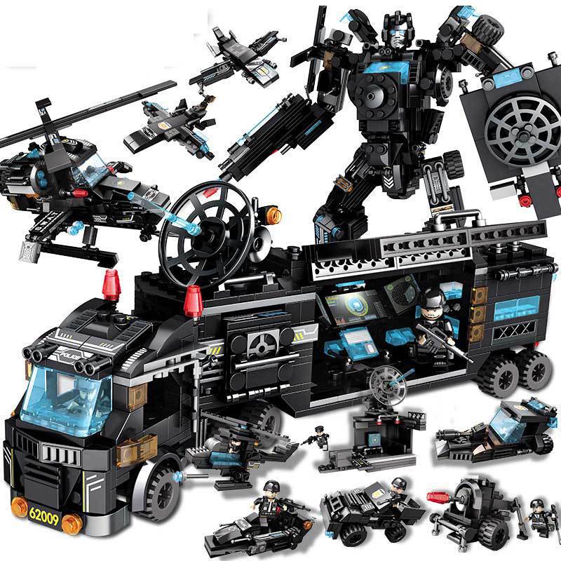 ĐỒ CHƠI LẮP GHÉP XẾP HÌNH MÔ HÌNH Biệt Đội SWAT,Xe ÔTÔ Quân Đội,Robot,Trực Thăng