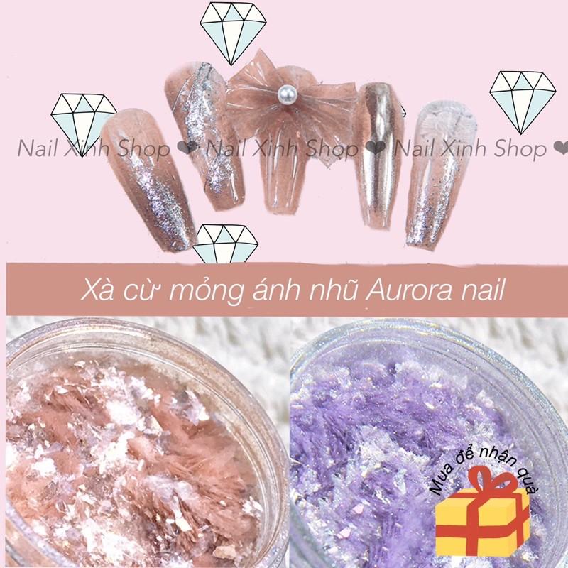 Xà cừ mỏng , kim tuyến trang trí nail đắp ẩn vân đá