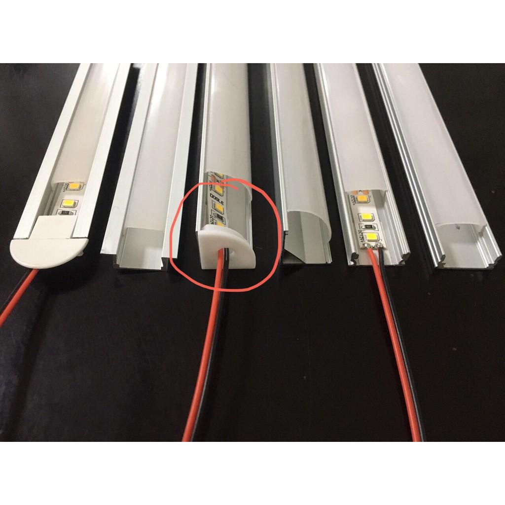 Máng nhôm Led U, V, U âm - Nhôm định hình Led, Loại 1m, Dùng gắn led dán, Led thanh