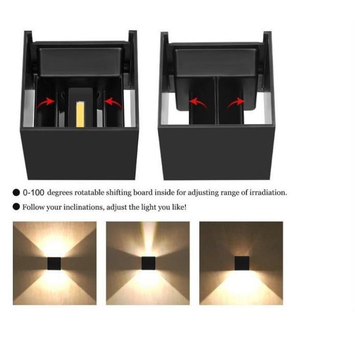 Đèn Tường Led Hắt Sáng 2 Đầu Điều Chỉnh Được Hướng Tia Sáng mới