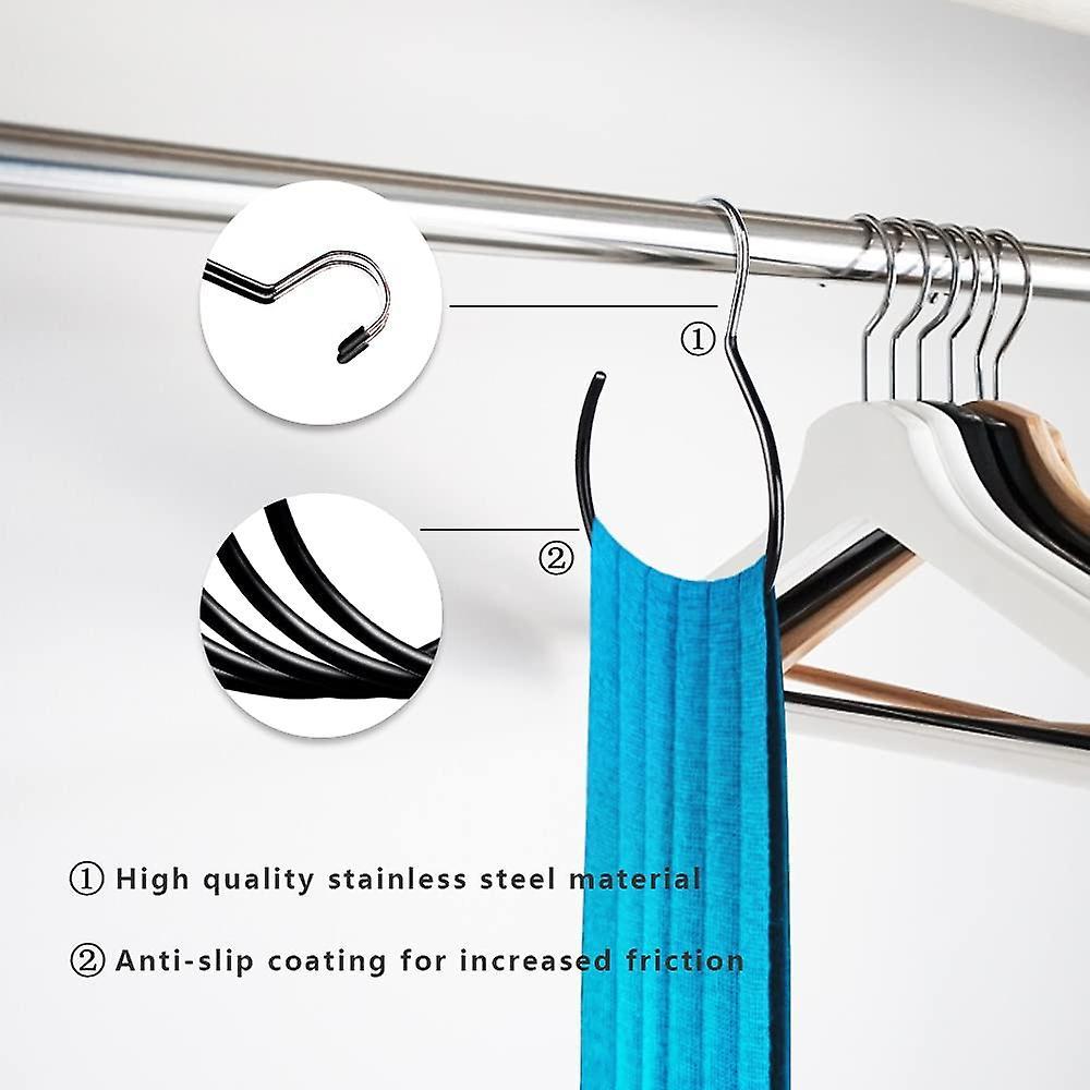 Móc áo 5pcs khăn quàng cổ có giá đỡ khăn quàng cổ kích thước lớn màu đen