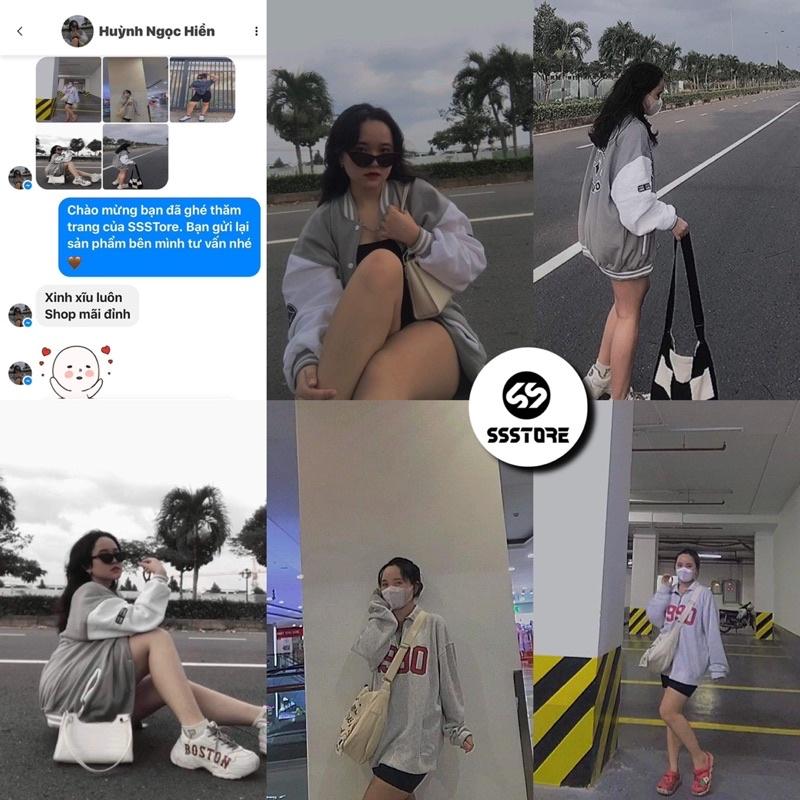 Áo bomber 2020 xám ảnh thật unisex