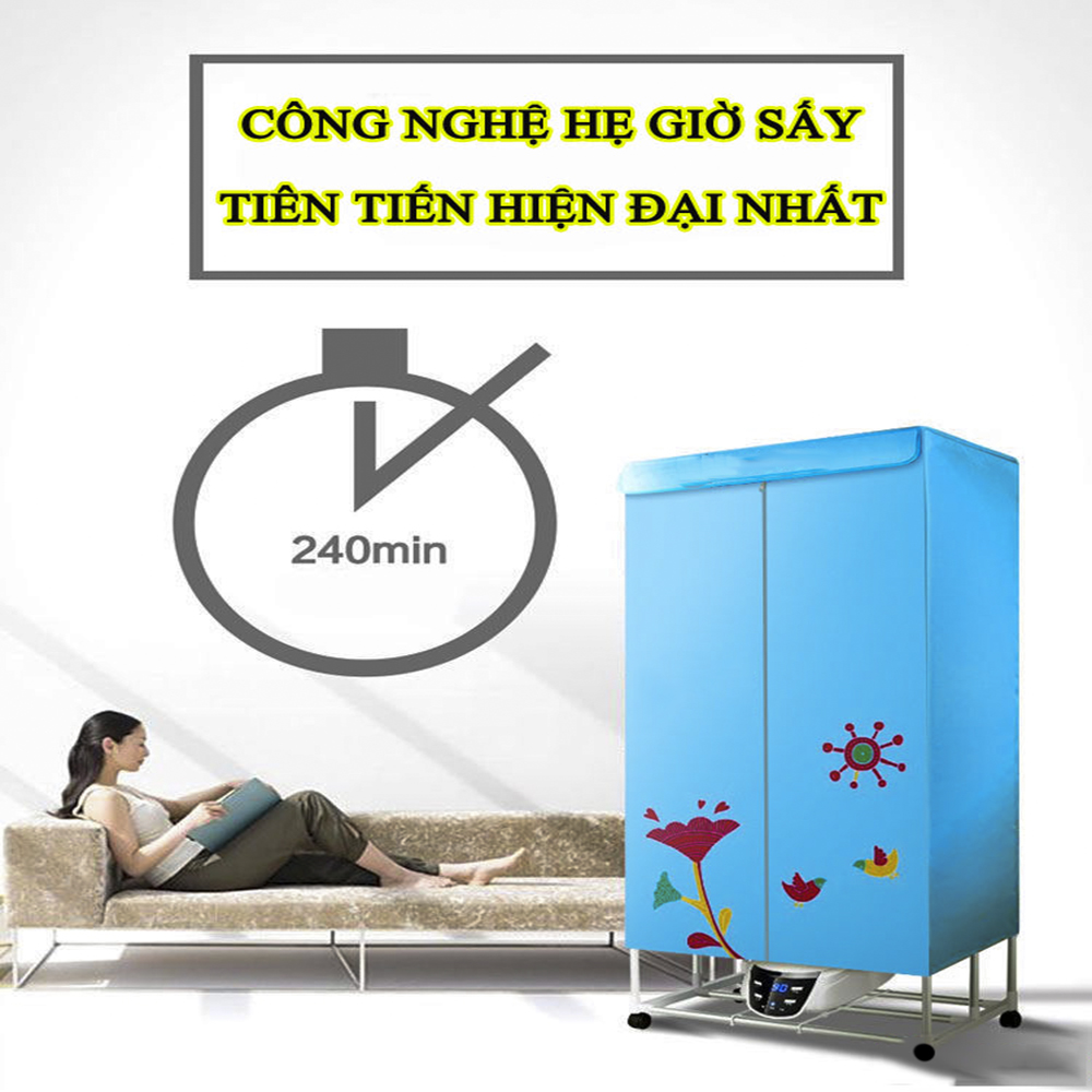 Tủ Sấy Quần Áo 2 Tầng Đa Năng ABG Clothes Dryer Nhiều Công Dụng Sấy Khô, Khử Mùi, Diệt Khuẩn Thiết Kế Đẹp Mắt Công Nghệ Tiên Tiến Thời đại –Hàng Chính Hãng