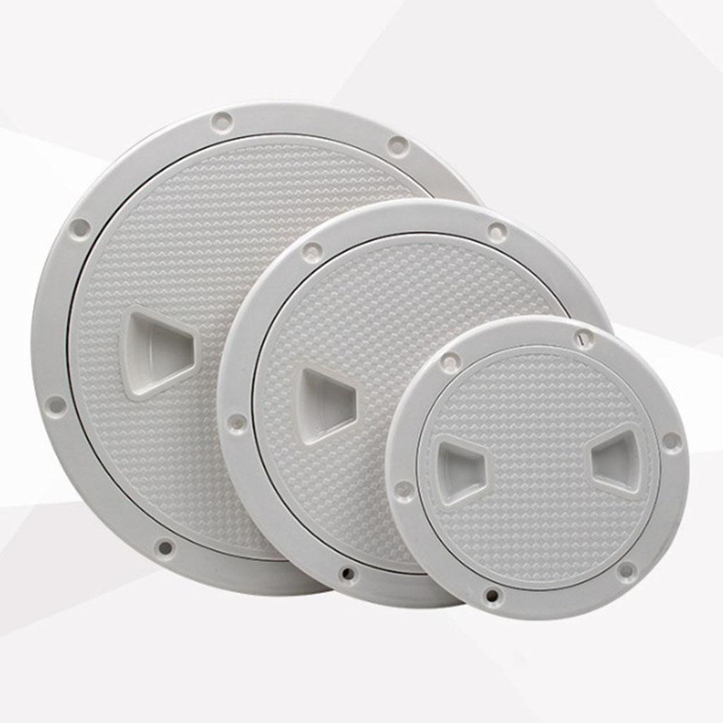 2x ABS Boating 6 inch Deck Plate Non Slip White