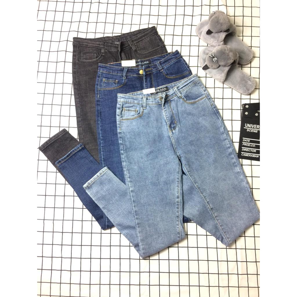 Quần jean nữ trơn cơ bản chất đẹp QJ130
