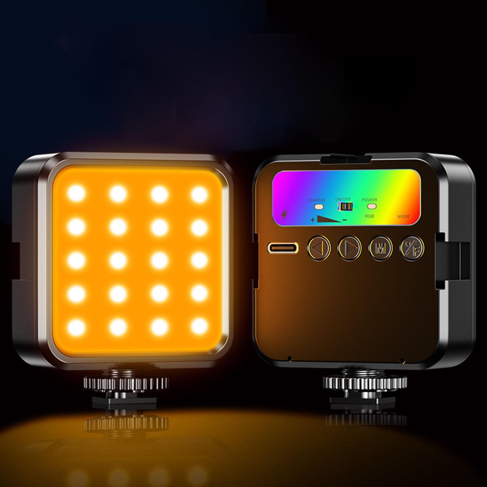 RGB LED Video Light Panel Light Dimmable Camera Lighting for Camera Makeup