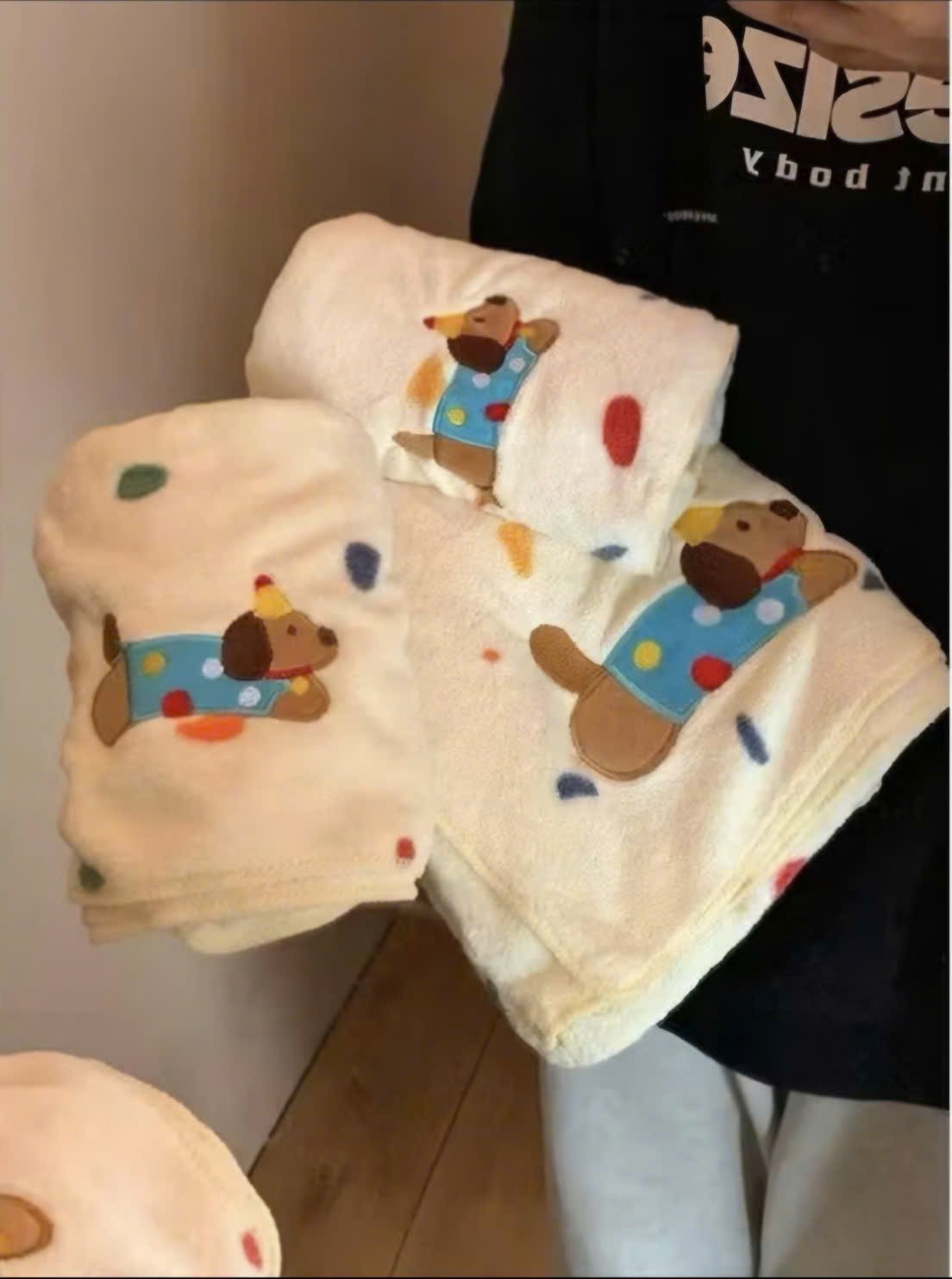 [KoSuyTu] SET 3 KHĂN TẮM HỌA TIẾT CÚN, CHẤM BI SIÊU CUTE – SIÊU MỀM - SIÊU THẤM HÚT