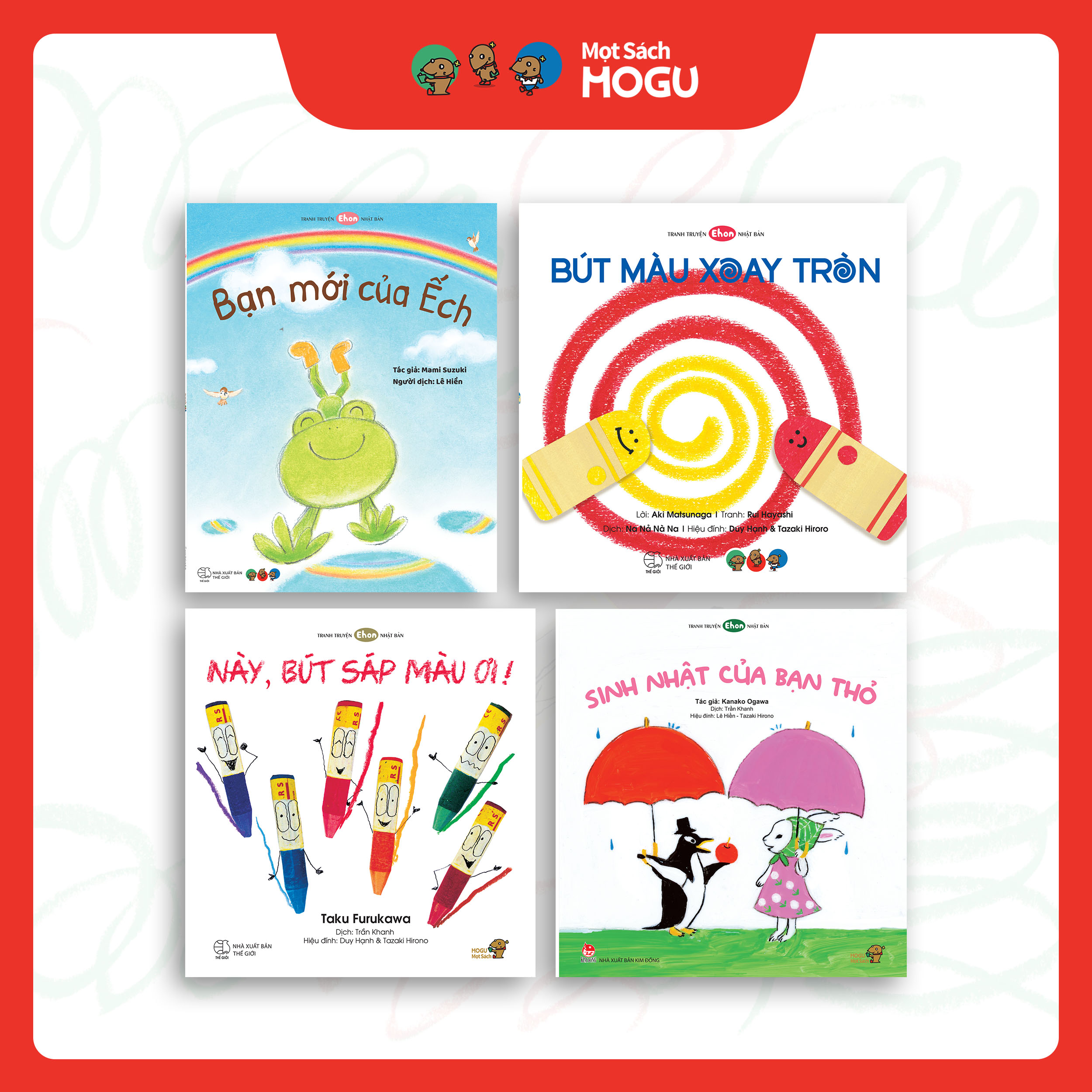 Truyện Ehon bé 1-2-3 tuổi - Bộ 4 cuốn Màu sắc diệu kỳ quanh bé