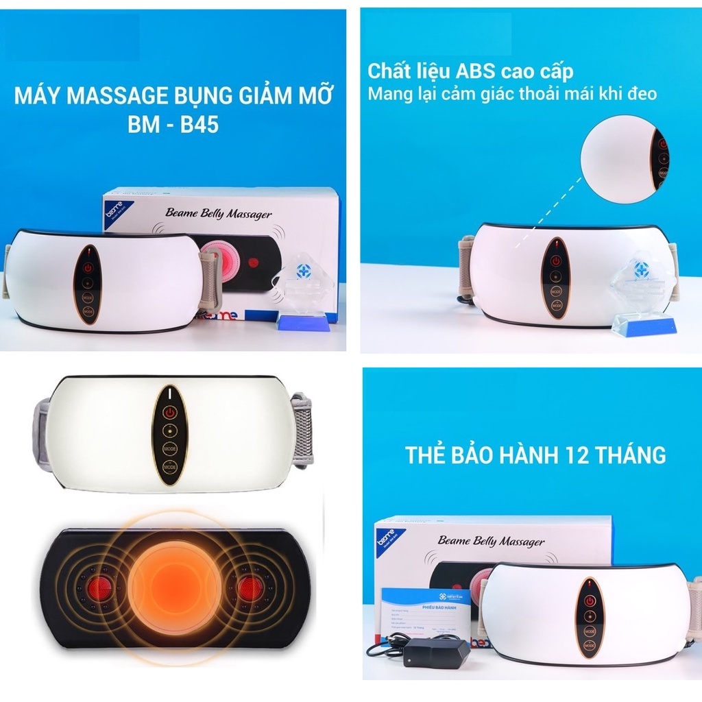 Đai massage tan mỡ bụng- rung lắc và xoay 360 độ hiệu quả Đai Massage đốt cháy chất béo- hồng ngoại giảm đau nhức- làm thon gọn cơ thể